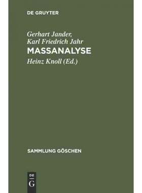 按需印刷不退不换DEG Massanalyse[9783111003559]