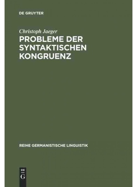 按需印刷DEG Probleme der syntaktischen Kongruenz[9783484311329]