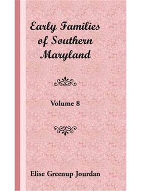 按需印刷不退不换Early Families of Southern Maryland[9781585495139]