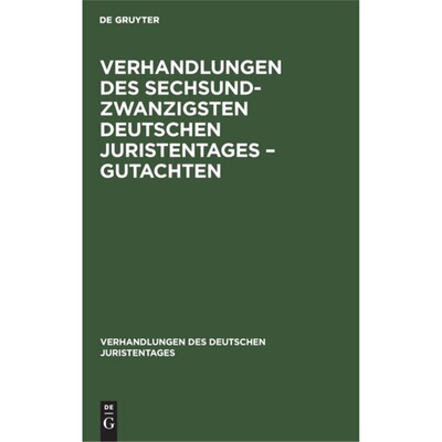 预订不退不换德语 Verhandlungen des Sechsundzwanzigsten Deu