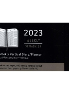 预订【德语】 Moleskine 12 Monate Pro Wochen Notizkalender 2023, Pro Large/A5,  Schw[8056598851014]