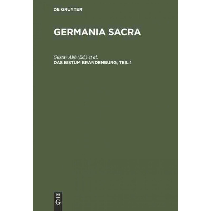 按需印刷不退不换DEG Das Bistum Brandenburg, Teil 1[9783111202297]