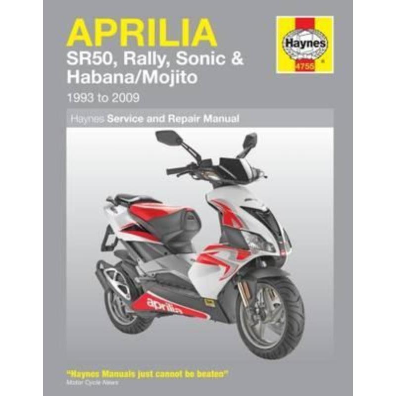 预订Aprilia SR50, Rally, Sonic& Habana/Mojito Scooters(93- 09)