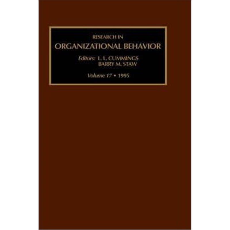 预订research in organizational behavior:an annual series of anal