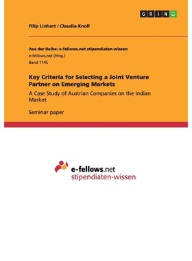 按需印刷不退不换Key Criteria for Selecting a Joint Venture Partner on Emerging Markets[9783656914068]