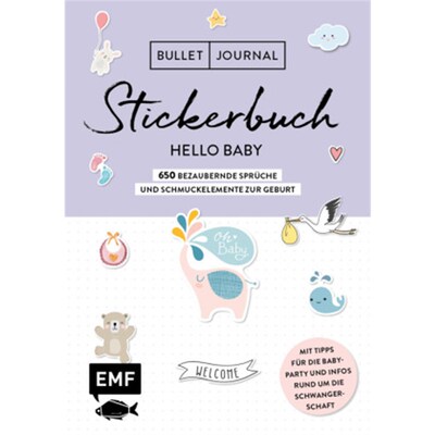 预订不退不换德语Bullet Journal - Stickerbuch Hello Baby: 650 bezaubernde Sprüche und Schmuckele