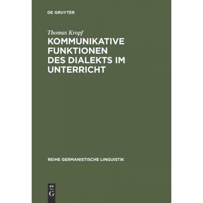 按需印刷DEG Kommunikative Funktionen des Dialekts im Unterricht[9783484310674]