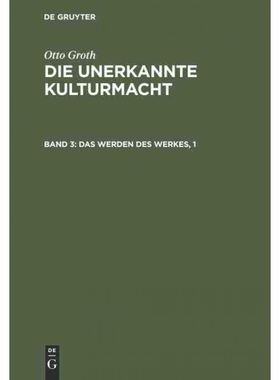 按需印刷不退不换DEG Das Werden des Werkes, 1[9783110008692]