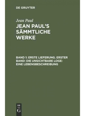 按需印刷DEG Erste Lieferung. Erster Band: Die unsichtbare Loge. Eine Lebensbeschreibung[9783111291611]