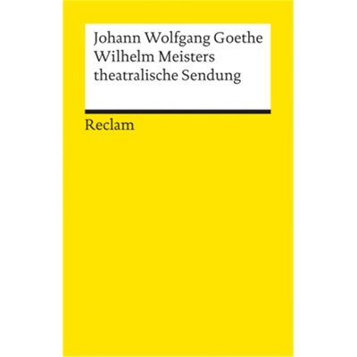 预订【德语】Wilhelm Meisters theatralische Sendung[9783150083437]