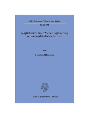 预订【德语】M?glichkeiten einer Wiedereingliederung verfassungsfeindlicher Parteien.: