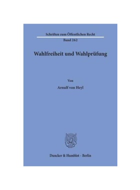 预订【德语】Wahlfreiheit und Wahlprüfung.: