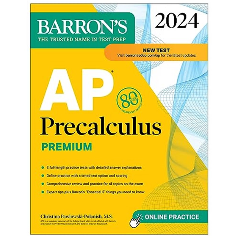 现货 AP Precalculus Premium, 2024: 3 Practice