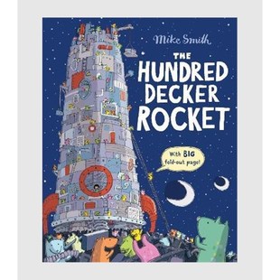 绘本 The 百层火箭 现货 内含84cm大型折叠翻页 上海外文书店 Decker Smith Hundred Rocket 百层巴士作者Mike 英文原版