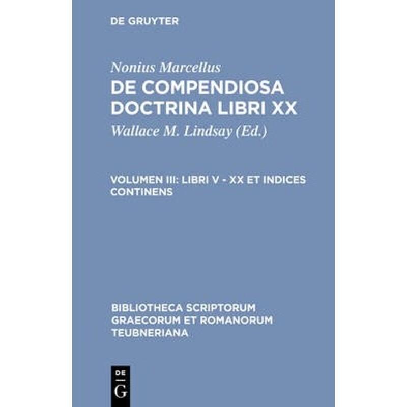 按需印刷不退不换Nonius Marcellus: De Compendi CB[9783598712630]