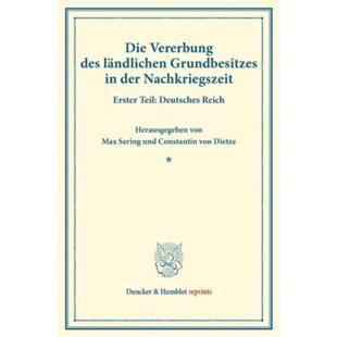 预订不退不换德语 Die Vererbung des landlichen Grundbesitze