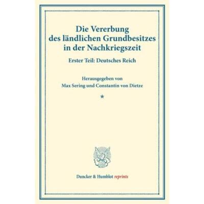 预订不退不换德语 Die Vererbung des landlichen Grundbesitze