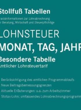 预订【德语】 Tabelle, Lohnsteuer 2022 Monat, Tag, Jahr