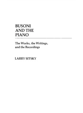预订Busoni and the Piano[9780313236716]