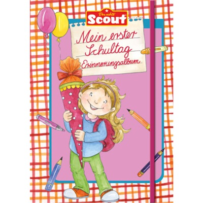 预订【德语】 Scout - Mein erster Schultag Erinnerungsalbum (Mädchen)[4260188014503]