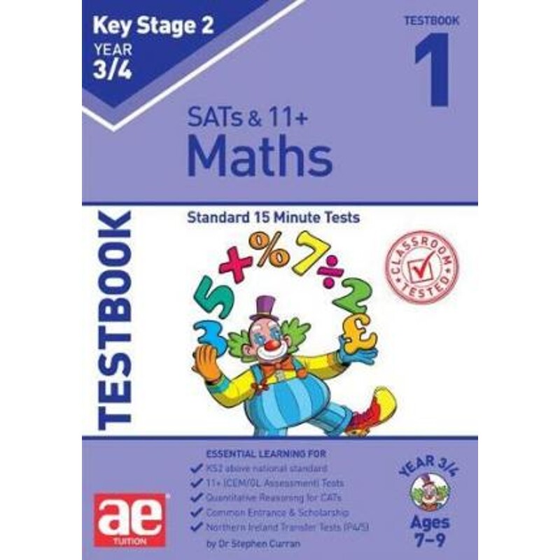 预订不退不换KS2 Maths Year 3/4 Testbook 1:Standard 15 Minute Tests