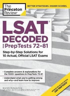 预订LSAT Decoded (PrepTests 72-81):Step-by-Step Solutions for the 10 Most Recent Actual, Official LSAT Exams