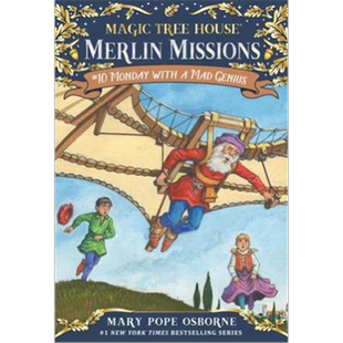 神奇树屋 英语原版 Magic Tree House#38: Monday with a Mad Genius Merlin Mission 梅林的任务 中小学生课外读物桥梁章节书