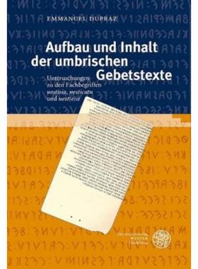预订【德语】 Aufbau und Inhalt der umbrischen Gebetstext