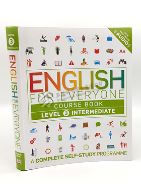 DK人人学英语3 课本 英文原版 DK-English for Everyone Course Book Level 3 Intermediate: A Complete Self-Study Programme