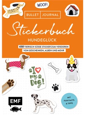 预订【德语】Bullet Journal Stickerbuch - Hundeglück:650 tierisch-süße Sticker zum Verzieren