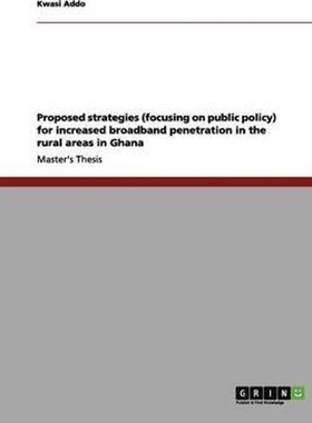 预订Proposed strategies (focusing on public policy) for increased broadband penetration in the rural are