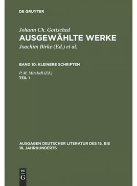 按需印刷不退不换DEG Kleinere Schriften. Erster Teil[9783110083934]