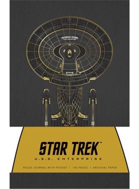 预订不退不换Star Trek Hardcover Ruled Journal:U.S.S. Enterprise