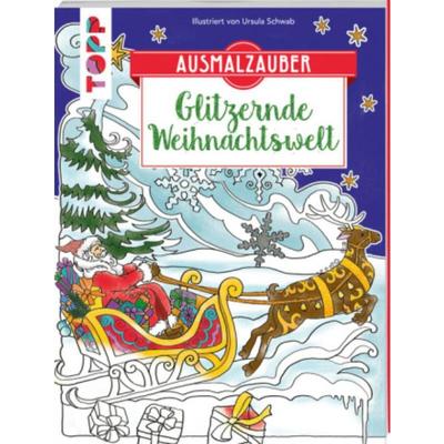 预订【德语】 Ausmalzauber - Glitzernde Weihnachtswelt:Mit glitzernden Highlights veredelt