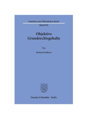 预订【德语】Objektive Grundrechtsgehalte:Habilitationsschrift