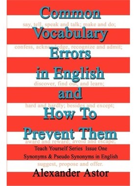 按需印刷 Common Vocabulary Errors in English and How to Prev