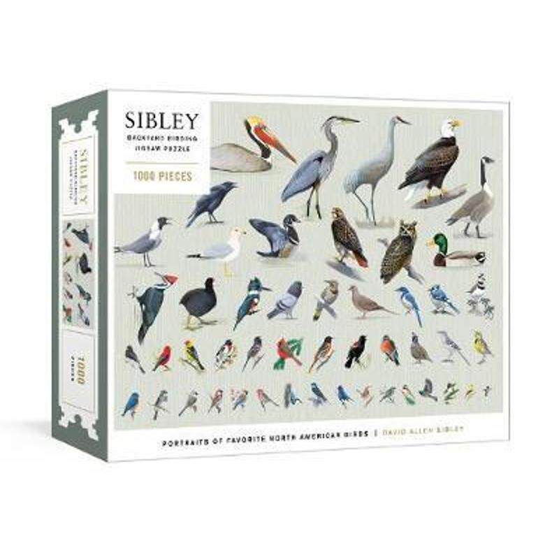 【清仓】英文原版 西布利后院观鸟 拼图 Sibley Backyard Birding 北美鸟类插画 益智