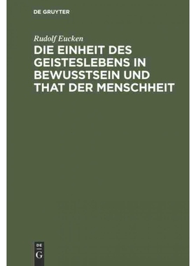 按需印刷DEG Die Einheit des Geisteslebens in Bewusstsein und That der Menschheit[9783111088082]