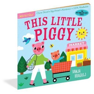 Chew Nontoxic This Piggy Babies Books 预订Indestructibles for Proof Little Washable 100% Rip Newborn Book