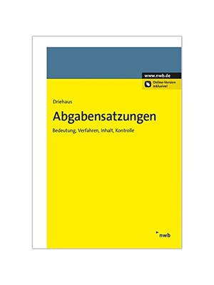 预订【德语】Abgabensatzungen:Bedeutung, Verfahren, Inhalt, Kontrolle. Online-Version inkl. Zugangscode im Buch