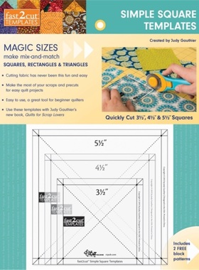 预订Fast2Cut Simple Square Templates[9781617451737]
