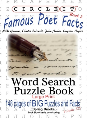 按需印刷Circle It, Famous Poet Facts, Book 2, Word Search, Puzzle Book[9781950961092]