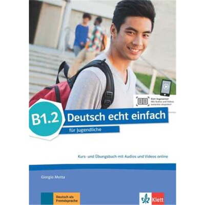 预订不退不换德语 Deutsch echt einfach B1.2 - Kurs- und Übungsbuch mit Audios und Videos[9783126765350]