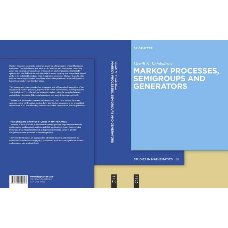 按需印刷不退不换DGYT Markov Processes, Semigroups and Generators[9783110250107]