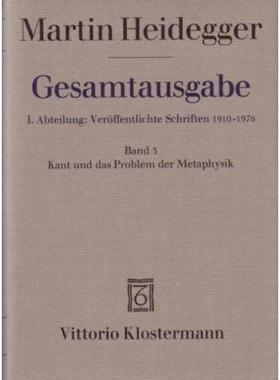 预订【德语】 Kant und das Problem der Metaphysik (1929):