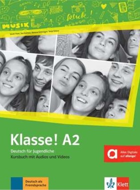 预订【德语】 Klasse! A2 Kursbuch mit Audios und Videos online[9783126071314]