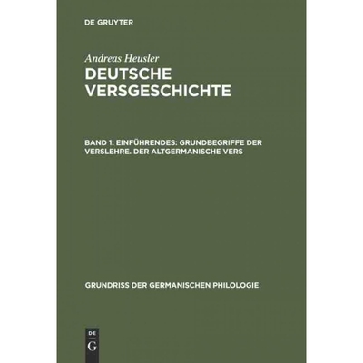 按需印刷DEG Einführendes: Grundbegriffe der Verslehre. Der altgermanische Vers[9783110001747]