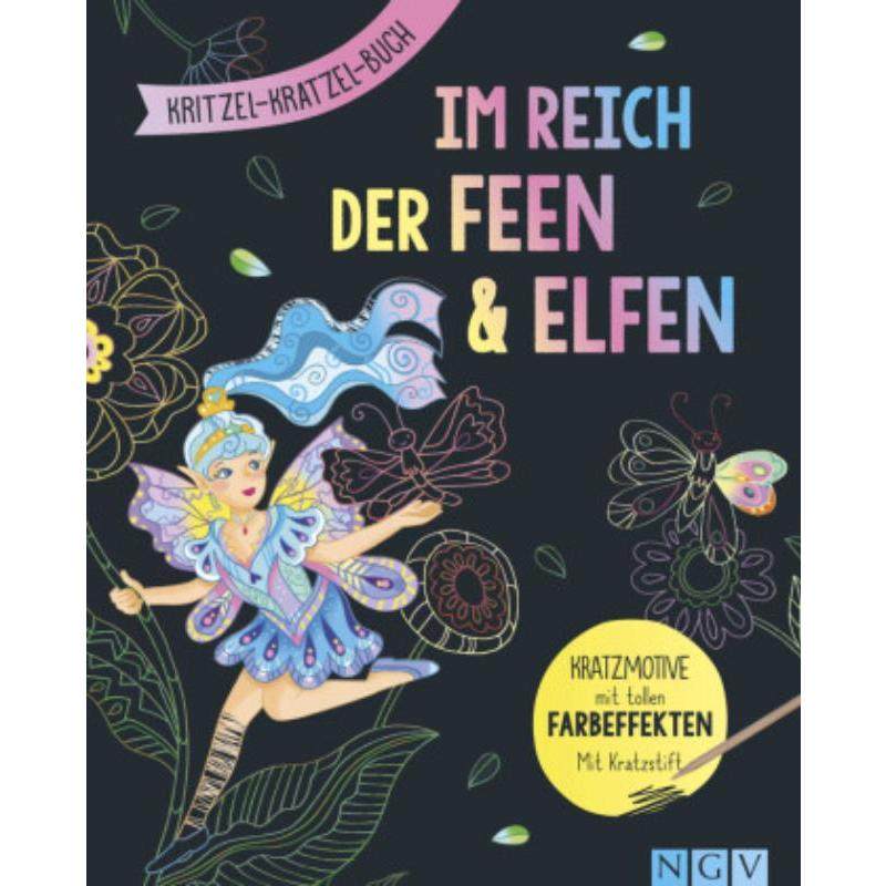 预订【德语】 Im Reich der Feen und Elfen - Kritzel-Kratzel-Buch mit Bambus-Stick:Zauberhafte Kra