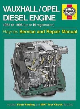 预订Vauxhall/Opel 1.5, 1.6 & 1.7 litre Diesel Engine (82 - 96) Haynes Repair Manual