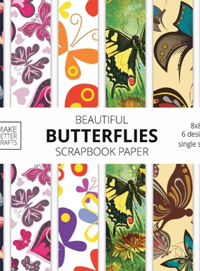 按需印刷不退不换Beautiful Butterflies Scrapbook Paper[9781953987273]